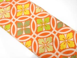 アンティーク　花七宝模様織り出し名古屋帯（着用可）